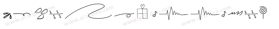 KG Heart Doodles字体转换